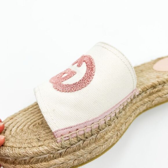 Gucci Sandals with Pink Logo and Cream Base - Picture 9 of 14